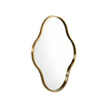 Abstract Gold Framed Mirror: Elegant Curved Design for Modern Interiors